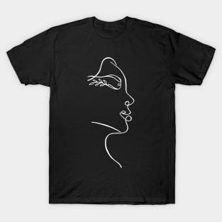 Line Art face of a woman - sensual T-Shirt